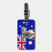 Koala mit australischem Flaggenhintergrund Gepäckanhänger (Vorderseite vertikal)