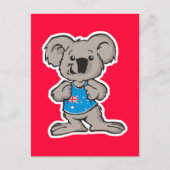Koala mit australischem Shirt Postkarte (Vorderseite)