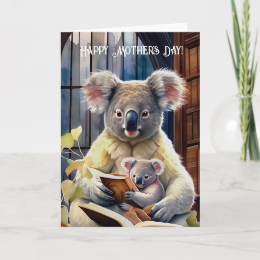 Koala mit Baby - glücklicher Muttertag (Vorderseite)