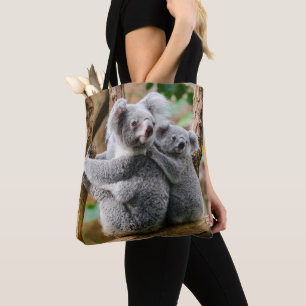 Koala mit Baby in einem Baum in Australien Tasche