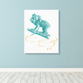 Koala mit Baby Leinwanddruck (Insitu (Holzboden))