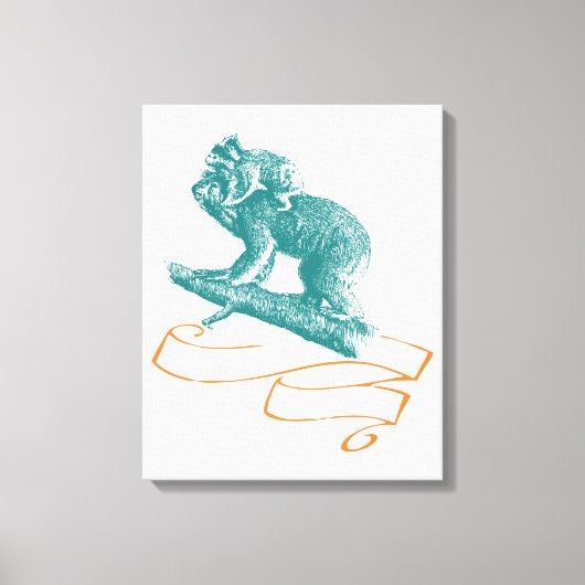 Koala mit Baby Leinwanddruck (Vorderseite)