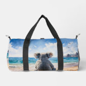 Koala mit Blick auf den Ozean Duffle Bag (Vorderseite)