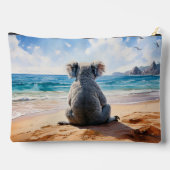Koala mit Blick auf den Ozean Zubehörtasche (Rückseite)