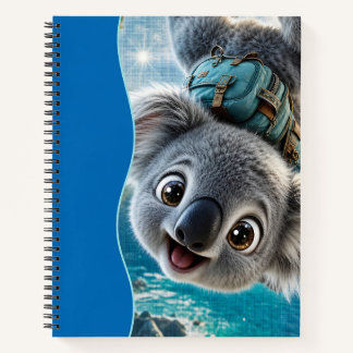 Koala mit dem Kopf nach unten Notizblock