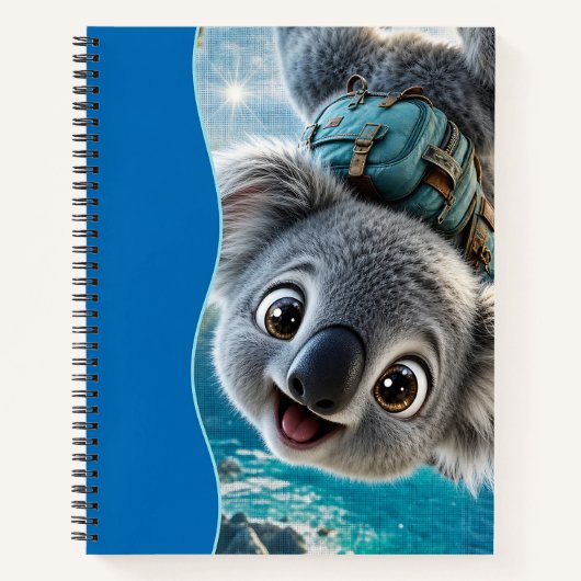 Koala mit dem Kopf nach unten Notizblock (Vorderseite)