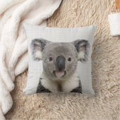Koala mit grauem Linenhintergrund Kissen (Decke)