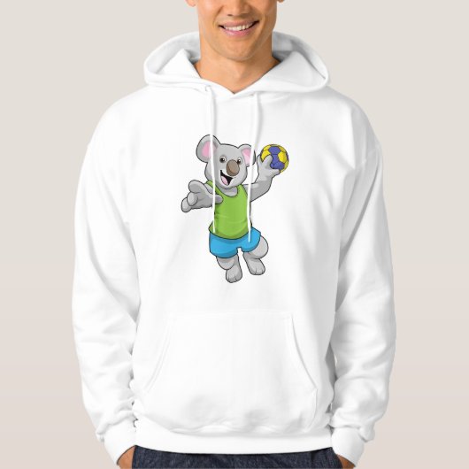 Koala mit Handballsport Hoodie (Vorderseite)