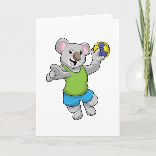 Koala mit Handballsport Karte (Vorderseite)