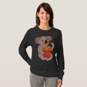 Koala mit Hühnerflügel T-Shirt (Vorne ganz)