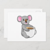 Koala mit Kaffee-Cup Postkarte (Vorne/Hinten)