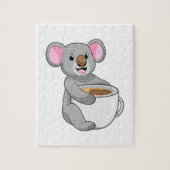 Koala mit Kaffee-Cup Puzzle (Vertikal)