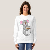 Koala mit Kaffee-Cup Sweatshirt (Vorne ganz)