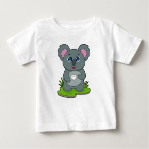 Koala mit Kaffeetasse Baby T-shirt