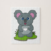 Koala mit Kaffeetasse Puzzle (Vertikal)