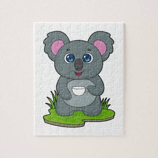 Koala mit Kaffeetasse Puzzle (Vertikal)