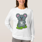 Koala mit Kaffeetasse T-Shirt (Vorderseite)