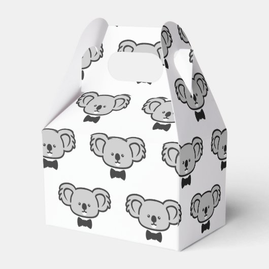 Koala mit Krawatte Geschenkschachtel (Rückseite)