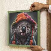 Koala mit niedlichem Hut Poster