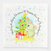 Koala mit Tree Australian Christmas Party Dinner Serviette (Vorderseite)