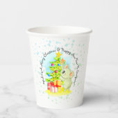 Koala mit Tree & Star Australisches Weihnachts-Par Pappbecher (Rückseite)