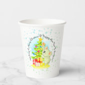 Koala mit Tree & Star Australisches Weihnachts-Par Pappbecher (Vorderseite)