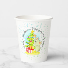 Koala mit Tree & Star Australisches Weihnachts-Par Pappbecher