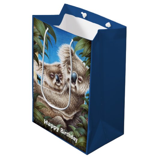 Koala Mittlere Geschenktüte (Vorderseite Schrägansicht)