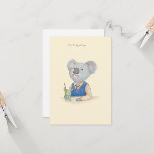 Koala & Mojito Card Karte (Vorderseite/Rückseite Beispiel)
