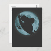 Koala Moon Silhouette Art Australian Animal Lover Postkarte (Vorne/Hinten)