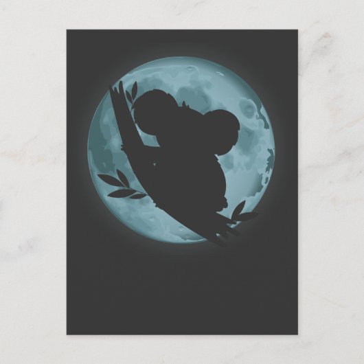 Koala Moon Silhouette Art Australian Animal Lover Postkarte (Vorderseite)