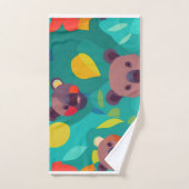 Koala Mosaic Personalisiertes Muster Badhandtuch Set (Handtuch)