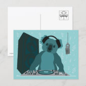 Koala Music DJ Postcard Feiertagspostkarte (Vorne/Hinten)