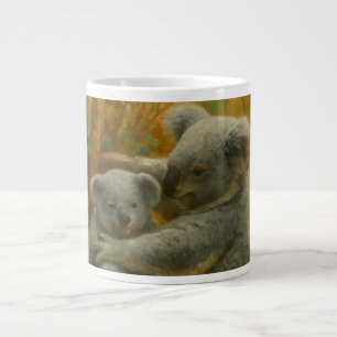 Koala Mutter und Joey im Herbst Canopy Jumbo-Tasse