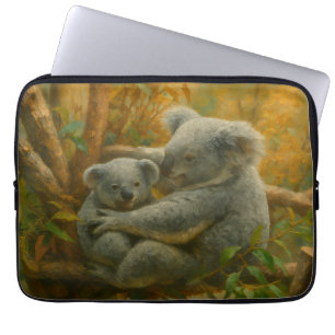 Koala Mutter und Joey im Herbst Canopy Laptopschutzhülle