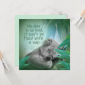 Koala Nickerchen Card Karte (Vorderseite/Rückseite Beispiel)