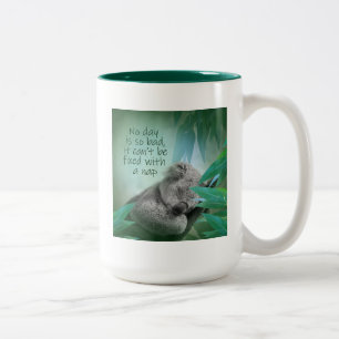 Koala-Nickerchen Zweifarbige Tasse