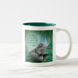 Koala Nickerchen Zweifarbige Tasse