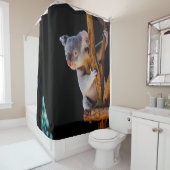 Koala Niedlich in Tree Gray Duschvorhang (Beispiel)