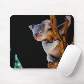 Koala Niedlich in Tree Gray Mousepad (Mit Mouse)