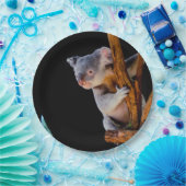 Koala Niedlich in Tree Gray Pappteller (Party)