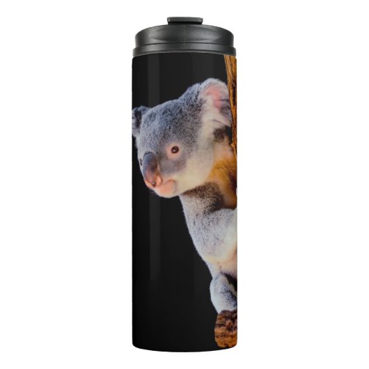 Koala Niedlich in Tree Gray Thermosbecher (Vorderseite)