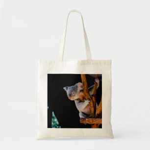 Koala Niedlich in Tree Gray Tragetasche