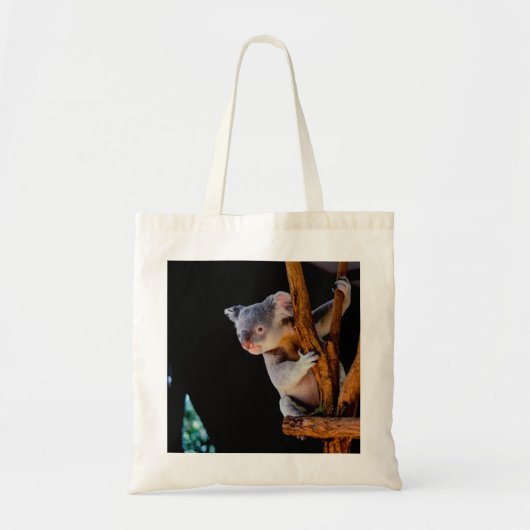 Koala Niedlich in Tree Gray Tragetasche (Vorne)