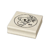 Koala on Branch Custom Name Stamp  Gummistempel (Stempel)