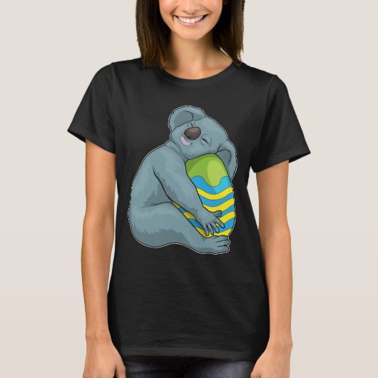 Koala Osterei Schlafen T-Shirt (Vorderseite)