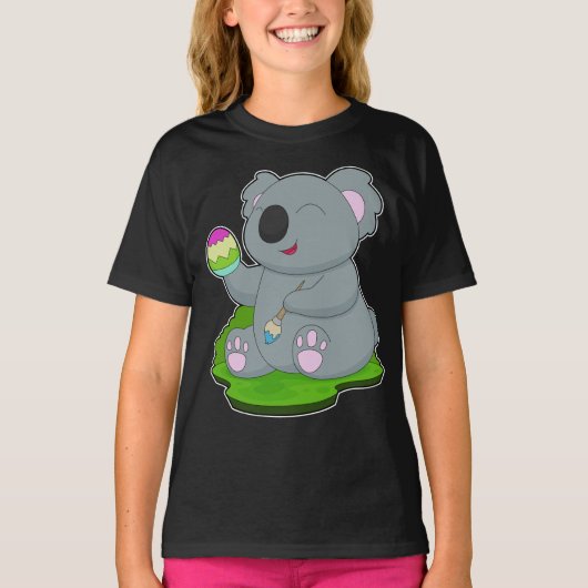 Koala Ostereiermalerei T-Shirt (Vorderseite)