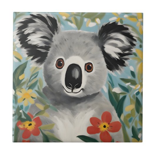 Koala Painting Fliese (Vorderseite)
