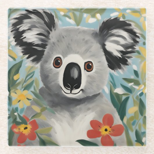 Koala Painting Glasuntersetzer (Vorderseite)