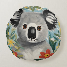 Koala Painting Rundes Kissen